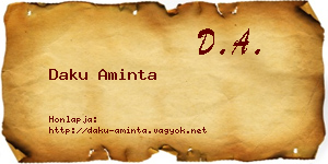 Daku Aminta névjegykártya